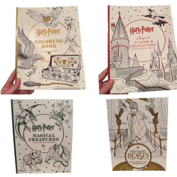 Wizarding World Of Harry Potter Other - Harry Potter & Fantastic Beasts BRAND NEW Coloring Books Set of 4